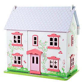 Bigjigs Toys Casa delle bambole rosa, Bigjigs Toys