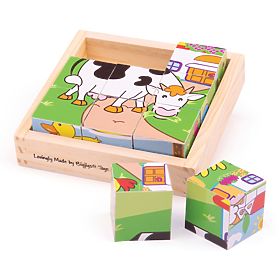 Bigjigs Toys Cubi di immagini Animali 9 cubi