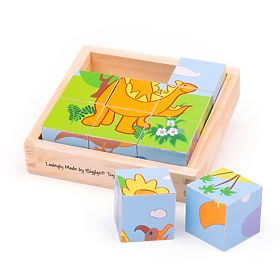Bigjigs Toys Cubi di Immagini Kubusy Dinosauri 9 Cubi