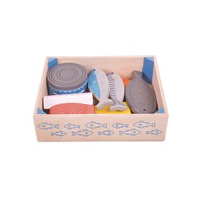 Bigjigs Toys Frutti di Mare in Legno nella Scatola, Bigjigs Toys