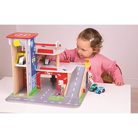 Bigjigs Toys Garage con parcheggio