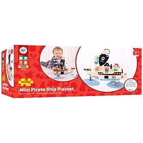 Bigjigs Toys Nave pirata con pirati