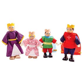 Bigjigs Toys Personaggi in Legno Famiglia Reale