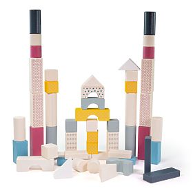 Bigjigs Toys Secchiello con 50 Blocchi