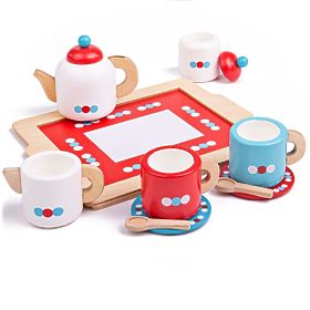 Bigjigs Toys Servizio da tè a pois