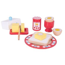 Bigjigs Toys Set colazione in legno