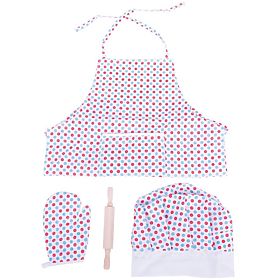 Bigjigs Toys Set da cucina con grembiule a pois, Bigjigs Toys