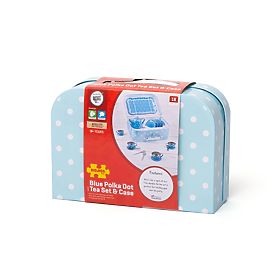 Bigjigs Toys Set da tè blu a pois
