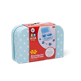 Bigjigs Toys Set da tè blu a pois