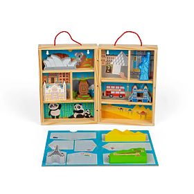 Bigjigs Toys Set di Gioco da Viaggio in Legno