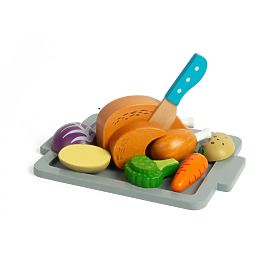 Bigjigs Toys Set Pollo arrosto con verdure