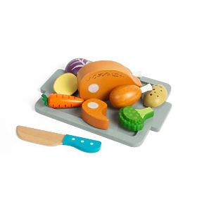 Bigjigs Toys Set Pollo arrosto con verdure