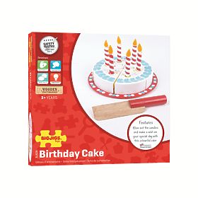 Bigjigs Toys Torta di Compleanno da Tagliare
