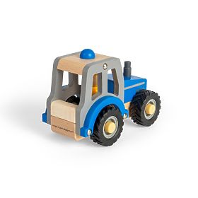 Bigjigs Toys Trattore blu, Bigjigs Toys