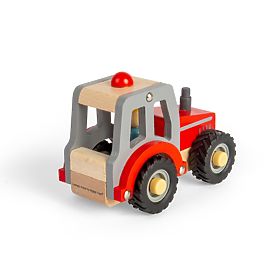 Bigjigs Toys Trattore rosso, Bigjigs Toys