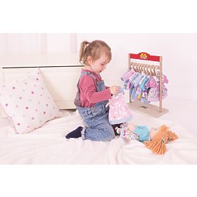 Bigjigs Toys Vestito a righe blu per bambola 28 cm