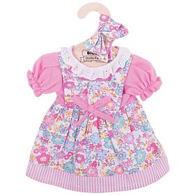 Bigjigs Toys Vestito floreale rosa per bambola 38 cm