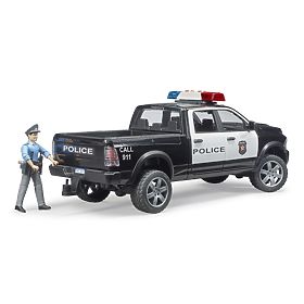 Bruder Auto della Polizia RAM con poliziotto, Bruder
