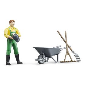 Bruder BWORLD Contadino con accessori, Bruder