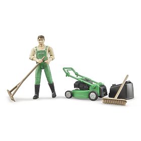 Bruder BWORLD Giardiniere con tosaerba e accessori