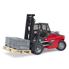 Bruder Carrello Elevatore Linde HT160D con Pallet e 3 Scatole