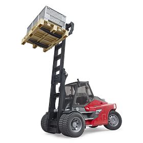 Bruder Carrello Elevatore Linde HT160D con Pallet e 3 Scatole, Bruder