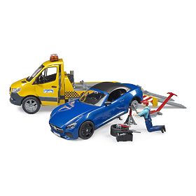 Bruder Carro Attrezzi MB Sprinter con Auto Sportiva