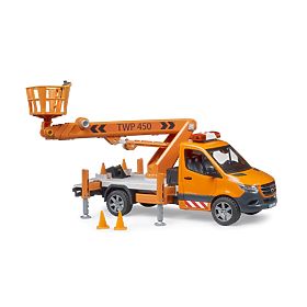 Bruder MB Sprinter con piattaforma di lavoro elevabile