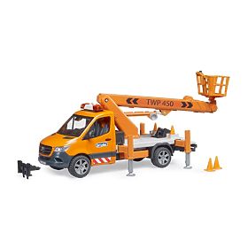 Bruder MB Sprinter con piattaforma di lavoro elevabile