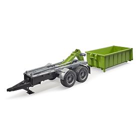 Bruder Rimorchio verde con container ribaltabile scala: 1:16