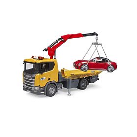 Bruder Scania Super 560R carro attrezzi con auto, Bruder