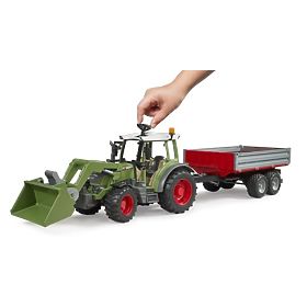 Bruder Trattore Fendt Vario 211 con caricatore frontale e rimorchio ribaltabile