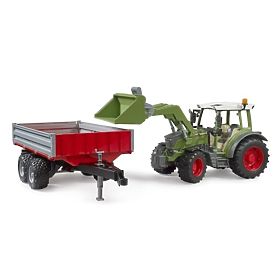 Bruder Trattore Fendt Vario 211 con caricatore frontale e rimorchio ribaltabile