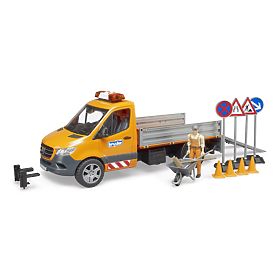 Bruder Veicolo di manutenzione stradale MB Sprinter con figurina e accessori