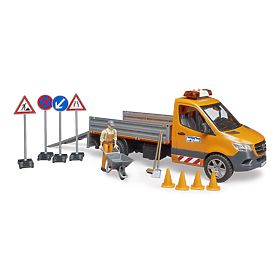 Bruder Veicolo di manutenzione stradale MB Sprinter con figurina e accessori, Bruder