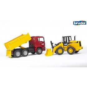 Camion Bruder MAN e caricatore frontale