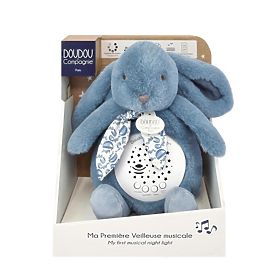 Carillon Doudou con proiezione Coniglietto blu