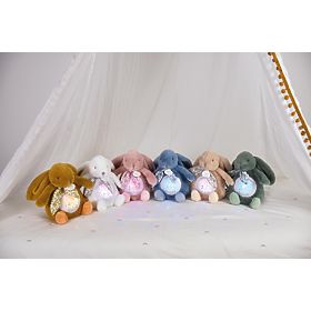 Carillon Doudou con proiezione Coniglietto blu