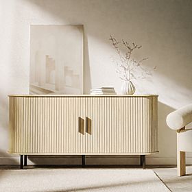 Cassettiera Gliss, arrotondata, lamelle, rovere chiaro, lectus