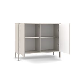Cassettiera KAMARO 2D SLIM/LISCIO CASHMERE Pannello Frontale a Lamelle + Classico