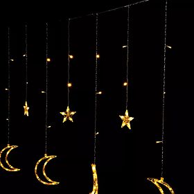 Catene luminose luna e stelle illuminazione natalizia 96LED, MULTISTORE