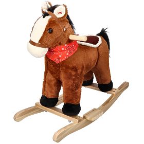 Cavallo a dondolo marrone