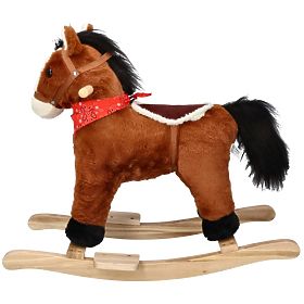 Cavallo a dondolo marrone