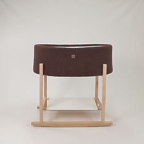 Cesta di Mosè Teddy con base in legno - marrone