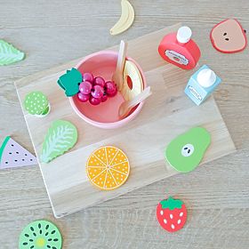 Cibo in legno - taglio - Macedonia di frutta fresca, Ourbaby®