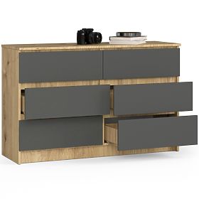 COMÒ K120 6 CASSETTI CLP ROVERE ARTISAN / GRIGIO