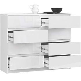 COMÒ K120 8 CASSETTI PK BIANCO LUCIDO
