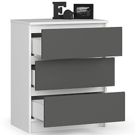 COMÒ K60 3 CASSETTI CLP BIANCO / GRIGIO
