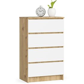 COMÒ K60 4 CASSETTI ROVERE ARTISAN / BIANCO