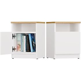 Comodino GALAX 30/1D BIANCO-ARTISAN